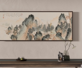 新中式山水风景装饰画-ID:159871108