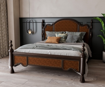 American Style Double Bed-ID:349041949