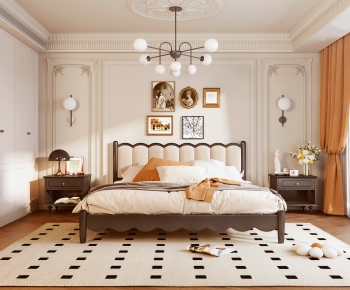 American Style French Style Bedroom-ID:615202904