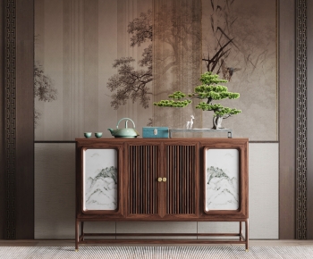 New Chinese Style Side Cabinet/Entrance Cabinet-ID:297308928