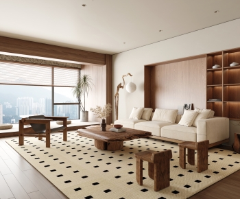Wabi-sabi Style A Living Room-ID:906882054