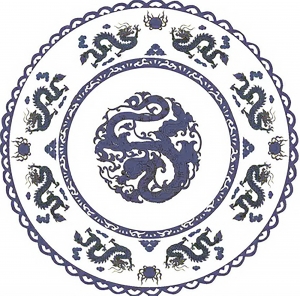 陶瓷器皿盘子青花瓷-ID:865929172