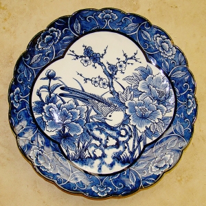 陶瓷器皿盘子青花瓷-ID:769146922