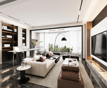 Modern A Living Room-ID:674464941