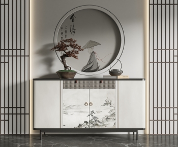 New Chinese Style Side Cabinet/Entrance Cabinet-ID:541995056