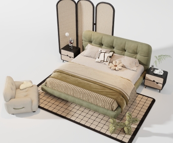 Modern Double Bed-ID:492285977
