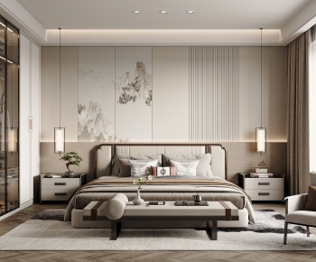 New Chinese Style Bedroom-ID:293853049