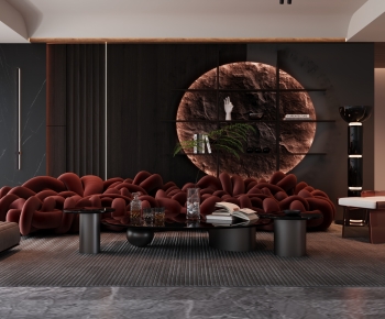 Modern A Living Room-ID:606982951