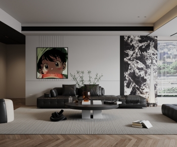 Modern A Living Room-ID:319598915