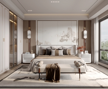 New Chinese Style Bedroom-ID:850012065