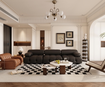 Modern A Living Room-ID:665106062