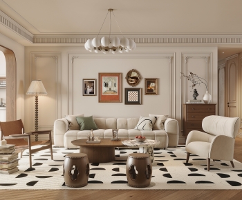 French Style A Living Room-ID:456206083