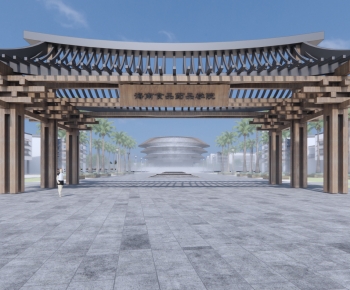 New Chinese Style Decorated Archway-ID:502372989