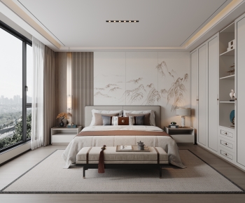 New Chinese Style Bedroom-ID:417596109