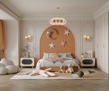 Modern French Style Girl's Room Daughter's Room-ID:994324922