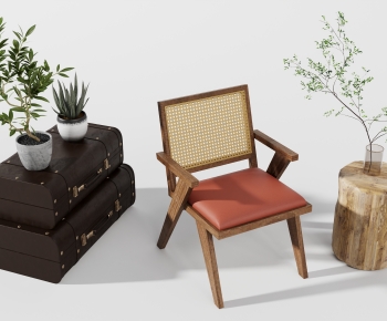 Wabi-sabi Style Lounge Chair-ID:670679091