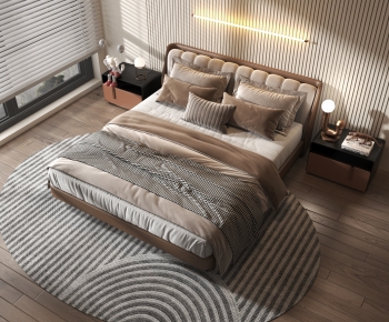 Modern Double Bed-ID:852210046