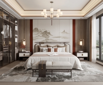 New Chinese Style Bedroom-ID:967174052