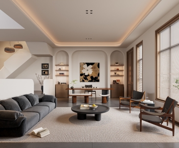 Wabi-sabi Style A Living Room-ID:478849496