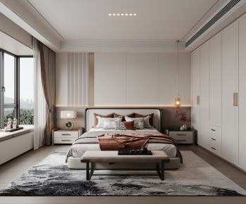 Modern New Chinese Style Bedroom-ID:537230011
