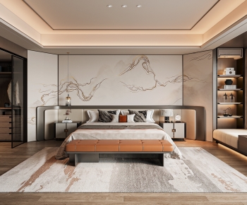 Modern New Chinese Style Bedroom-ID:777877095