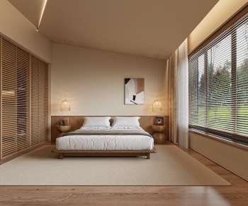 Modern Wabi-sabi Style Guest Room-ID:118266117
