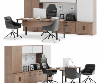 Modern Office Desk And Chair-ID:570430042