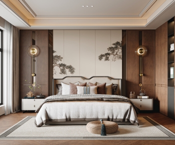 New Chinese Style Bedroom-ID:497822056