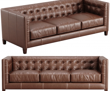 Simple European Style Three-seat Sofa-ID:641072035