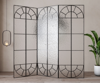 French Style Glass Screen Partition-ID:314125063