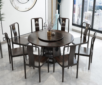 New Chinese Style Dining Table And Chairs-ID:771032092