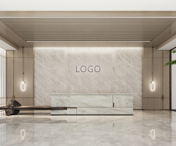 Modern New Chinese Style Office Reception Desk-ID:141195066