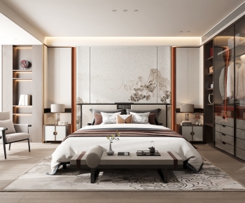 New Chinese Style Bedroom-ID:838735103