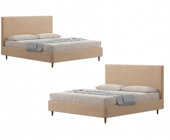Nordic Style Double Bed-ID:957926993