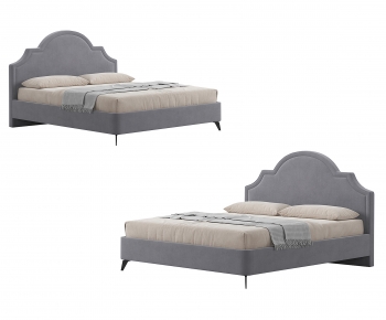 Nordic Style Double Bed-ID:941596982