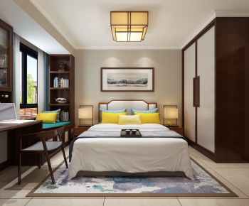 New Chinese Style Bedroom-ID:521493914