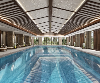 新中式酒店游泳池-ID:448740011