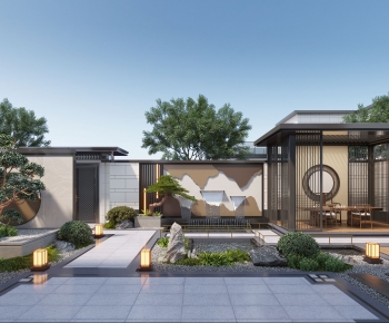 New Chinese Style Courtyard/landscape-ID:602658034