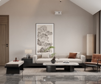 New Chinese Style A Living Room-ID:269001011