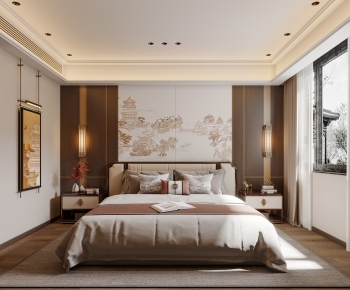 New Chinese Style Bedroom-ID:569400815