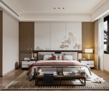 New Chinese Style Bedroom-ID:911641138