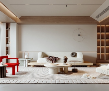 Wabi-sabi Style A Living Room-ID:694982054