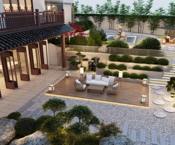 New Chinese Style Courtyard/landscape-ID:624627111