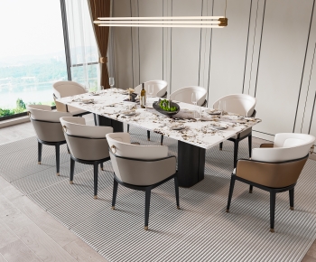 Modern New Chinese Style Dining Table And Chairs-ID:363496078