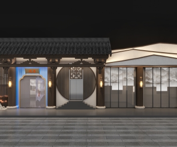 New Chinese Style Facade Element-ID:937673094