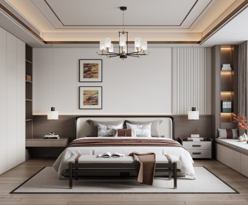 New Chinese Style Bedroom-ID:914602996