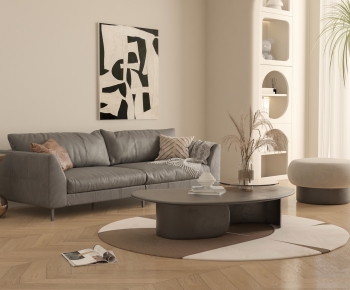 Modern Wabi-sabi Style Sofa Combination-ID:296685934