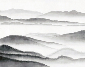 中式山水墙纸壁画-ID:5887397