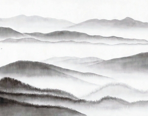 中式山水墙纸壁画-ID:5887400