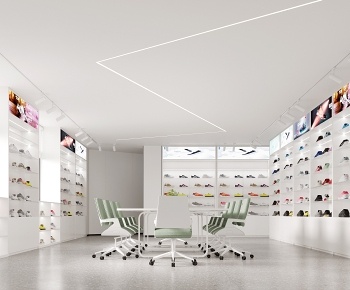 现代鞋子展厅办公室3D模型